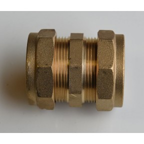 Brass compression straight coupling 301